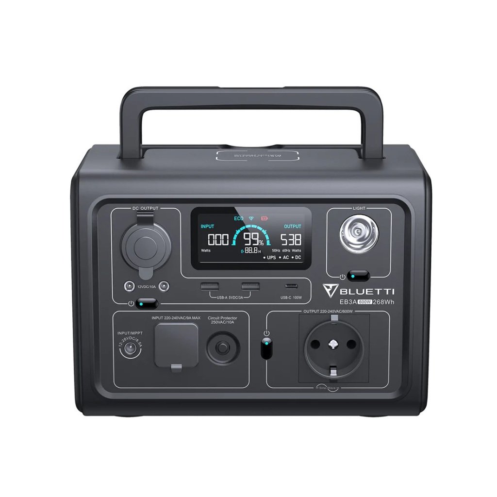 bluetti eb3a 600w 268wh uzluksiz quvvat manbai