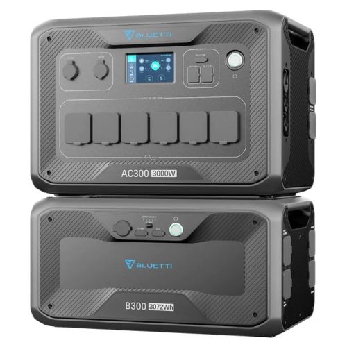 bluetti ac300 + b300 3 kvt quvvatli portativ elektr stansiyasi va akkumulyator moduli